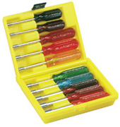 Cooper - 10-Piece SAE Full Hollow Shaft Nutdriver Kit in Yellow Plastic Case
