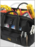 Custom Leather Craft - 1533 - 12" Tote Bag with Top Plastic Tray