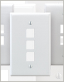 Leviton - 41080-**P - QuickPort faceplates available in 1, 2, 3, 4, or 6 ports