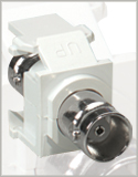 Leviton - 41084-*** -  Nickel or Gold Plated BNC Quickport Adapters