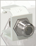 Leviton - 41084-*** - Nickel or Gold Plated F-Type QuickPort Adapters