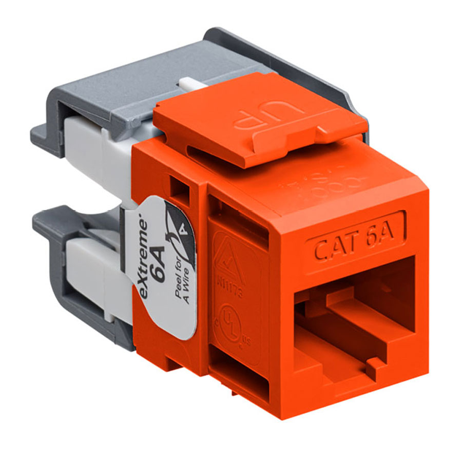 Leviton 6110G-RO6 eXtreme 10G Channel-Rated Connector (Orange)