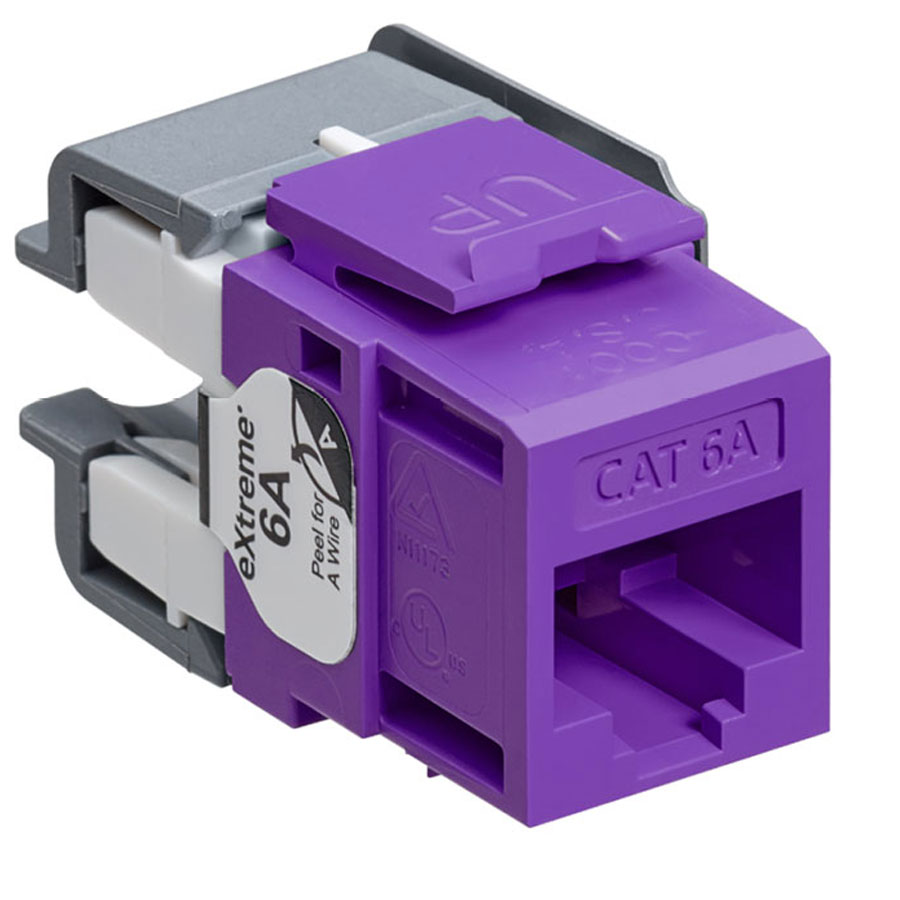 Leviton 6110G-RP6 eXtreme 10G Channel-Rated Connector (Purple)