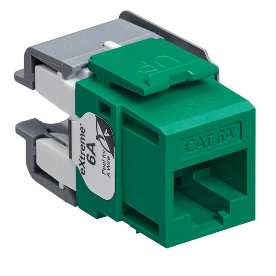Leviton 6110G-RV6 eXtreme 10G Channel-Rated Connector (Green)