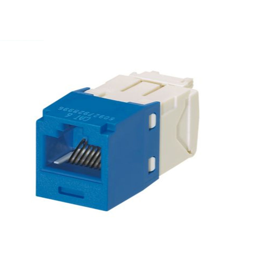 Panduit CJ688TGBU Mini-Com Module, Cat 6, UTP, 8 pos 8 wire, Universal,  Blue, TG Style