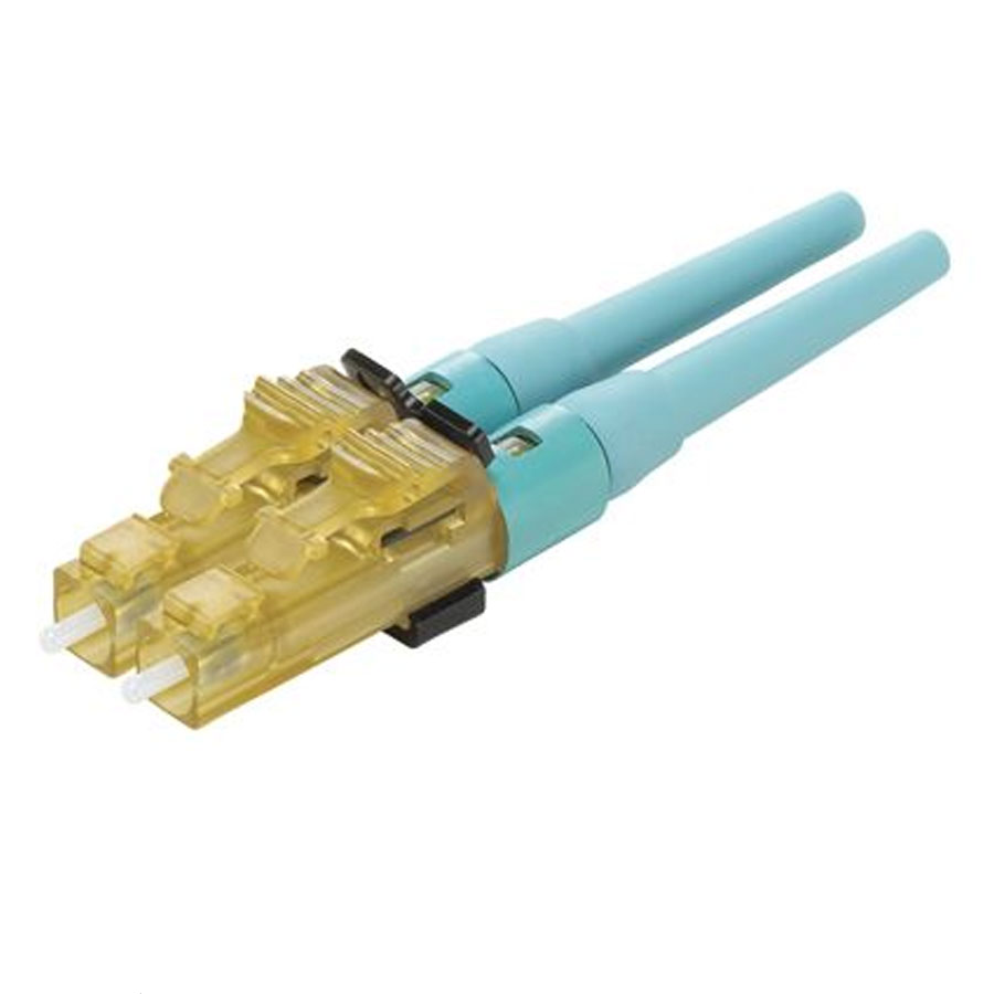 Panduit FLCDMCXAQY LC 10Gig 50/125um OM3/OM4 Multimode Duplex Fiber Optic Connector for 900um tight-buffered fiber installation.